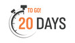 © JJMS - Countdown timer graphic displaying 20 days to go in orange text