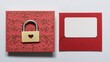 © Tatheer Fatima - Valentine's Day Card featuring a love lock on the left side with an open space area on the right side for a love note