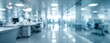 © cita - Blurred modern interior with a sterile blue and white aesthetic, possibly medical or office