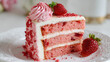 © fotopro - Simple photo, taken with Samsung, Tender, flavorful, and utterly irresistible, presenting a truly appetizing Homemade Strawberry Cake.