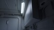 © sevector - Minimalist futuristic corridor inside a spaceship featuring advanced panel structures, glowing light fixtures, and intricate wiring details evoking a sci fi, high tech atmosphere