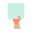 © Natalia - Isolated hand holding empty speech bubble sign on white background for messages vector illustration