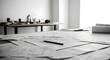 © MdAtiqur - Minimalist interior with architectural plans and scattered papers