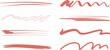 © SAMIMAAYASH - Red brush strokes on white background for graphic design elements