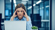 © Jasmine - Overwhelmed Older Woman Accountant Struggles