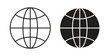 © Sourav - Globe icon in black color. Vector icons on white background