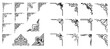© Farouqi - Set of decorative corner elements. Divider ornament, borders, doodle, separators, page dividers, header,vector