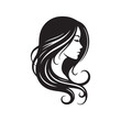 © Safi - Beauty woman with long hair logo symbol silhouette. vector illustration
