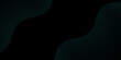 © Anna Lysohor - Minimalist black background with teal flowing lines, abstract wave pattern with copy space