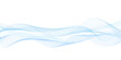 © Fou'adi - Abstract blue wave background, flowing light blue smoke lines on white, elegant curved motion vector for corporate presentation and web design