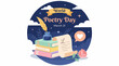 © Muammar - Shakespeare Day celebration with books, quill, and poetry on a starry night background