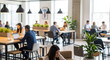 © Fauzi - Modern open office space with diverse business professionals working and collaborating