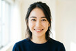 © maaagram - 優しく微笑むナチュラルな日本人女性のポートレート Generative AI