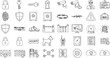 © jouleea - Hand-drawn Doodle Security Icons Set: Comprehensive Collection of Safety, Surveillance, Protection, and Data Security Elements including Cameras, Locks, Alarms, and Guards.