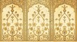 © grafixcareer - Ornate carved architectural panel with repeating floral motifs architectural repeating traditional decoration.