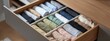 © Iryna - Neatly folded clothes organized in a drawer in a modern home during daytime