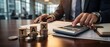 © NAPAARTMAX - Tax preparation process office setting financial documentation professional environment close-up view accounting strategies for effective tax filing