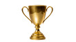 © GODSTOX - Shiny golden trophy cup with handles, isolated on transparent background