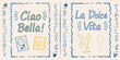 © Bijoy - Italian phrases ciao bella and la dolce vita in hand drawn style