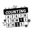 © SmashingStocks - A glyph sticker of christmas calendar with counting text