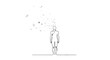© Daima - man with creative ideas and thoughts floating above head