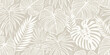 © Pabitra - Elegant seamless pattern of tropical monstera and palm leaves