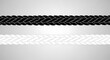 © K0nGgUans. - Vector illustration of two parallel ropes, one black, one white, braided on a gradient