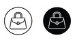 © MDMOSLEM - Contrasting handbag icons on different background circles