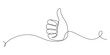 © Shuvo Mohonto - Minimalist One Line Drawing of Thumbs Up Gesture