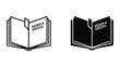 © MDAROB - Contrast of open news and media book icons in different color schemes