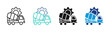 © kang somad - Cement Mixer icon set multiple style collection