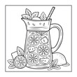 © All Interior Design - Summer coloring pages for kids,teens and adults.line art illustration.