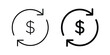 © Vince - Exchange rate icon Outline Style. Vector Illustration in flat For Graphic Design
