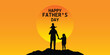 © ShaGraphi - Happy father's day silhouette a father and child watching the sunset