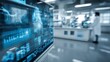 © Dhaniel Guci - Modern hospital control room with digital dashboards displaying patient data, analytics, and real-time monitoring, representing smart healthcare systems and medical technology.