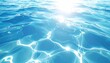 © 하늘 김 - Calm Blue Ocean Surface with Soft Horizon Minimal Background Copy Space