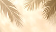 © Muhammad - Soft, golden light filters through palm fronds, casting intricate shadows on a textured surface, creating a serene and tropical atmosphere.