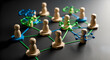 © abderahim - Organizational silos and disconnected teams lack of integration concept
