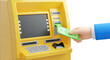© indira - Cartoon ATM with hand inserting money