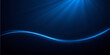 © MDNUR - A dark blue abstract background featuring glowing light rays and digital wave motion creates a futuristic energy design for a high-tech backdrop illustration