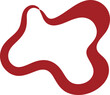 © MST SUMAIYA - Abstract irregular wavy red outline shape on white background with abstract