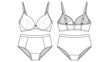 © Stock Image Paradise - Vector CAD designs showcase lingerie sets in various styles and layouts