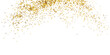 © VxGFX - Scattered gold glitter particles forming an arched frame shape on a plain white background with metallic texture and reflective light fragments
