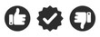 © ayat 02 - Verify, like and dislike social network pictograms, positive and negative feedback icons, good and bad choice symbol set