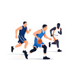 © Setya - Basketball Players Running with Ball, Fast Break, Team Sport Action