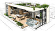 © Sopacha - Urban apartment summer layout, balcony integration, open space