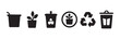 © MST - Compost and organic recycling graphics including plants and waste bins for green initiatives