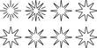 © MstSahida - Collection of decorative black line star shapes with various point counts for graphic design elements and night sky art. vector illustration