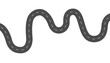 © serg9768608 - Abstract curved road with dashed lane markings, isolated on a transparent png background. Minimalist illustration symbolizing journey, direction, route, transportation, navigation and travel concept.