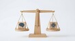 © Vectscape - A wooden balance scale perfectly holds two distinct cubes, one symbolizing the human brain and the other an artificial intelligence circuit, visually representing their comparative significance.